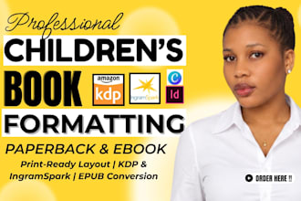 do ingramspark children book formatting, KDP book formatting kindle book layout