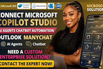 connect microsoft copilot studio ai agents chatbot automation outlook manychat