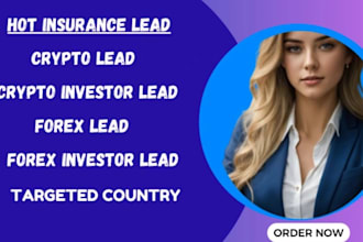 provide crypto leads,recovery leads,probate leads,hr, mlm,forex leads,truck lea