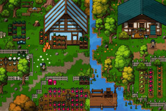do pixel art tileset game art tilemap top down tiles rpg maker environment tiles