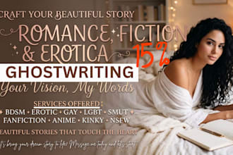 write hot erotic smut fanfiction ebook ghostwriter kinky lgbt fantasy anime nsfw