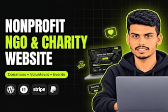 design a nonprofit ngo charity website with donations