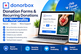 set up donorbox donation forms, recurring donations and nonprofit website