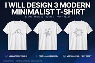 design 3 modern minimalist t shirt designs