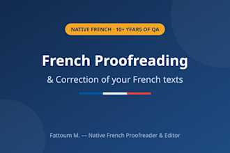 proofread and edit your french documents