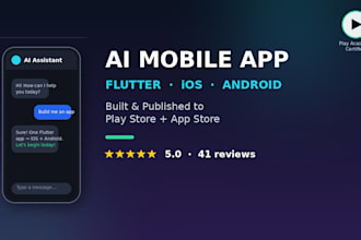 develop an ai mobile app for ios and android with flutter, gpt and gemini