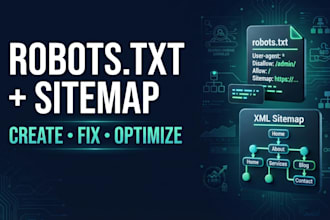 create, fix and optimize sitemap, robots txt file of your web