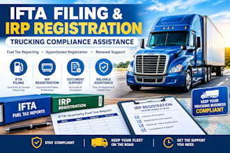 assist with ifta filing, irp registration and trucking compliance