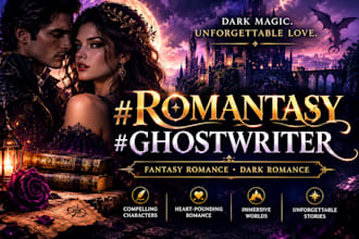 ghostwrite romantasy, fantasy romance and dark romance stories