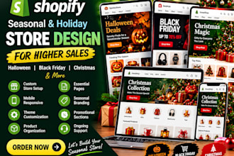 design hallowen shopify store black friday shopify developer christmas store