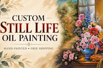 paint custom hand painted still life oil paintings on canvas with free shipping