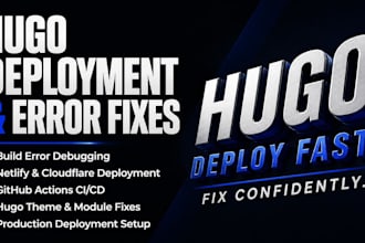 deploy hugo apps, fix hugo errors build hugo website fix hugo website deployment