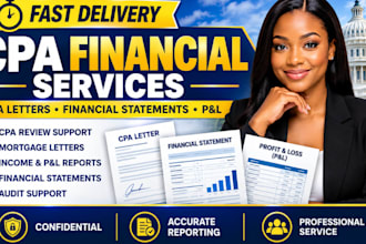 do CPA audit financial statement, cpa letter cpa review pnl mortgage letter