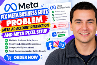 fix meta business suite problem meta ad account restriction and meta pixel setup