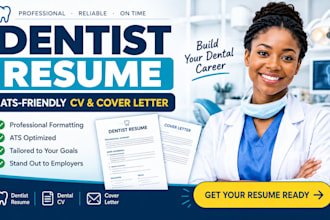 write an ats dentist resume, dental CV and cover letter