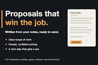 write a winning proposal or quote template for your service business