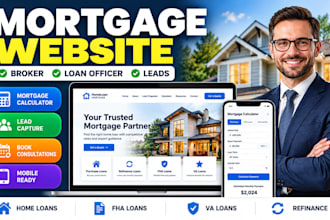 build mortgage website with calculator for broker loan officer and leads