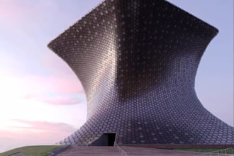 design exterior and interior of a museum building, landmark,art gallery in revit