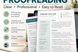 format and proofread your CV professionally
