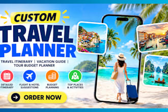 write, design travel planner travel itinerary vacation guide tour budget planner