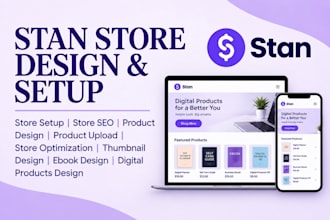 setup stan store marketing, setup, design, promotion, and email marketing