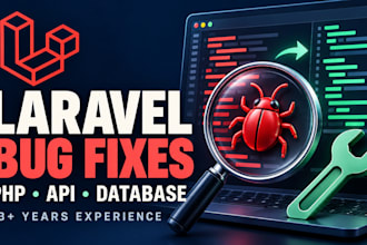 fix laravel bugs and errors in your PHP web application