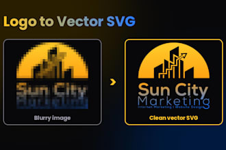 trace your logo into a clean vector svg file
