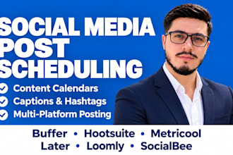 schedule social media posts using buffer metricool hootsuite later loomly