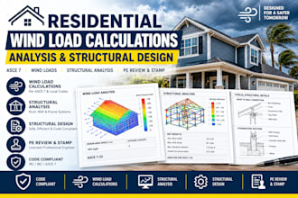 residential wind load calculations, analysis  structural design