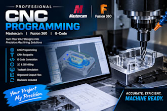 do cnc programming, mastercam cam toolpaths, g code, and fusion 360