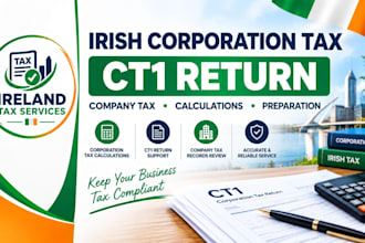 corporation tax, ct1, irish tax, company tax and tax preparation