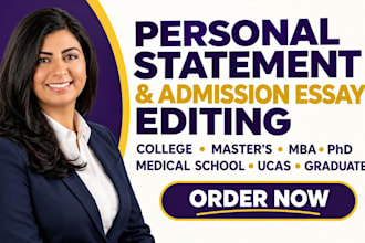 heavily edit your ucas personal statement, and applications essay in 24 hours