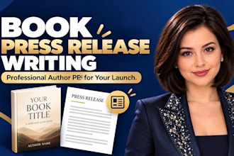 write a book press release, author pr, book launch pr, kdp press release