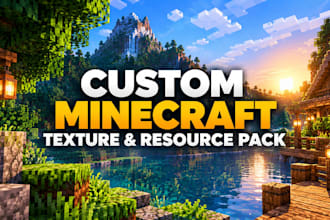 create  custom minecraft texture pack or resource pack