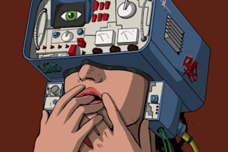 make digital art illustrations,character designs,concept art