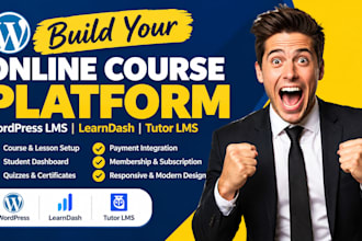 build a wordpress lms website with learndash or tutor lms