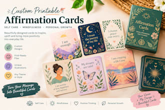 custom printable affirmation cards for self care and mindfulness copy title