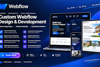 setup webflow saas landing pages, webflow website redesign, webflow real estate