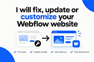 fix, update or customize your webflow website