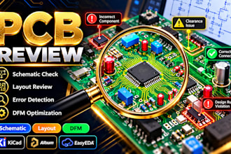 review pcb layout and schematic for errors and optimization before manufacturing