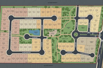 design 2d property site plans, land layouts, plot  plans and parcel maps