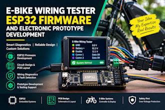 design e bike wiring tester esp32 firmware and electronic prototype development