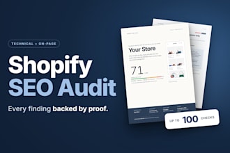 do a shopify technical and onpage SEO audit