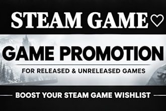 steam game promotion raise steam wishlist, game marketing for wishlist promotion