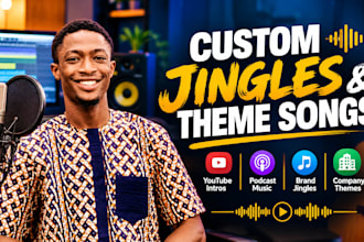create a custom youtube intro, theme song, podcast jingle, or company jingle