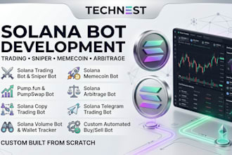 develop solana trading bot, sniper bot, memecoin bot, crypto bot