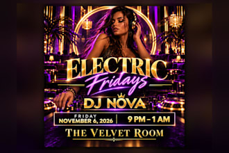 design eye catching flyers for djs, nightclubs and events