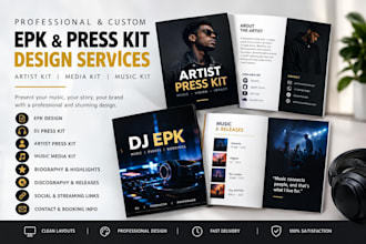 design professional electronic press kitdj press kit  artist kit music media kit