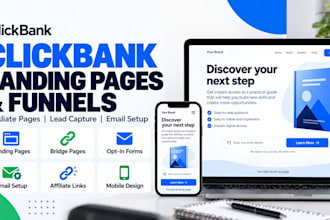 design clickbank affiliate landing pages and sales funnels