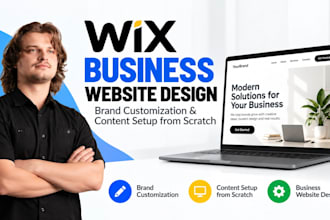design a wix business website with brand customization